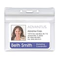 Advantus ID Badge Holders, Clear, 50/Pack (75523)