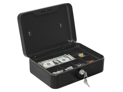 Honeywell Standard Cash Box, 6 Compartments, Black (6112)