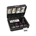 Honeywell Deluxe Cash Box, 13 Compartments, Black (6113)