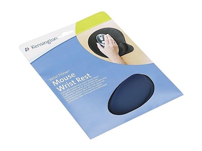 Kensington Wirst Pillow Foam Mouse Pad/Wrist Rest Combo, Non-Skid Base, Blue (L57803USF)