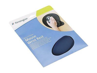 Kensington Wirst Pillow Foam Mouse Pad/Wrist Rest Combo, Non-Skid Base, Blue (L57803USF)