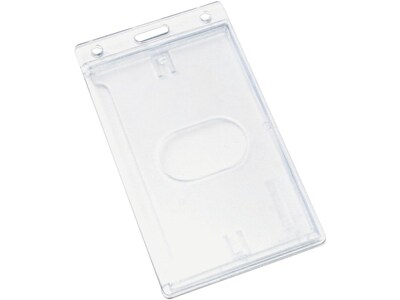 Advantus ID Badge Holders, Clear, 25/Box (76076)