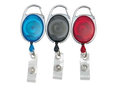 SICURIX Badge Reels, Assorted Colors, 3/Pack (68769)