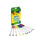 Crayola Super Tips Washable Markers, Fine Line, Assorted Colors, 10/Box (58-8610)