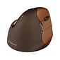 Evoluent VerticalMouse 4 VM4SW Wireless Optical Mouse, Black/Brown