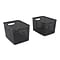 Advantus Large Weave Plastic Bin, Black, 2/Pack (AVT40328)