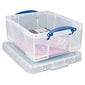 Really Useful Box 17 Liter Snap Lid Storage Bin, Clear, 4/Pack (17LC-PK4C)