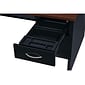 Quill Brand® 48" Single Pedestal Desk, Walnut (28445/LLR79147)