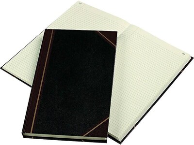 National Texhide Series Record Book, 8.75" x 14.25", Black, 150 Sheets/Book (57131)