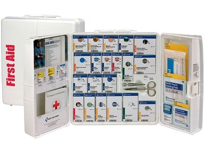 SmartCompliance Plastic First Aid Cabinet without Medication, ANSI Class A, 50 People, 203 Pieces (90580-021)