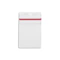 IDville ID Badge Holders, Clear with Red Stripe, 50/Pack (134523431)