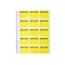 IDville Visitor Pass Sticker Name Tags/Labels, Bright Yellow, 225/Box (46783)