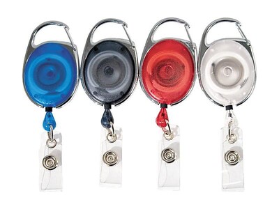 Advantus Badge Reels, Assorted Colors, 20/Pack (75552)