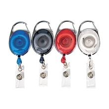 Advantus Badge Reels, Assorted Colors, 20/Pack (75552)