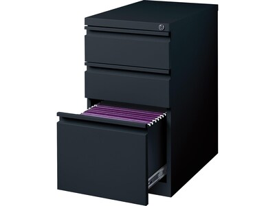 Quill Brand® 3-Drawer Vertical File Cabinet, Locking, Black, Letter, 22.88"D (25170D)