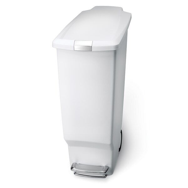 ごみ箱 human made trash can white simplehuman Slim Step Trash Can, White Plastic, 10.5 Gal. (CW1362