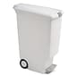 simplehuman Slim Step Trash Can, White Plastic, 10.5 Gal. (CW1362)