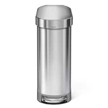 simplehuman Slim Step Trash Can, Brushed Stainless Steel, 12 Gal. (CW2044)