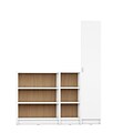 Manhattan Comfort Greenwich 3-Piece Bookcase with 12 Shelves, White and Maple Cream (3-1606531603453)