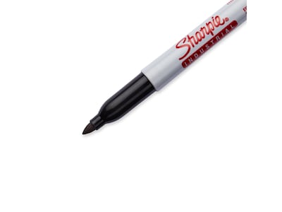 Sharpie Industrial Permanent Markers, Fine Tip, Black, Dozen (13601A)