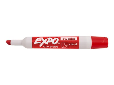 80001 Expo Low Odor Dry Erase Whiteboard Marker, Chisel Tip, Black, Pack of  5