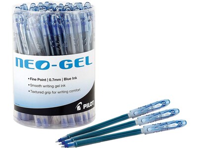 Pilot Neo-Gel Gel Pens, Fine Point, Blue Ink, 48/Pack (84072)