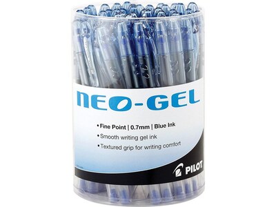 Pilot Neo-Gel Gel Pens, Fine Point, Blue Ink, 48/Pack (84072)