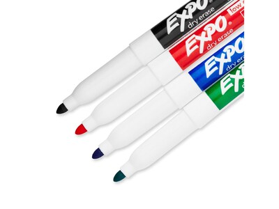 EXPO Washable Dry Erase Marker, Bullet Point, Assorted, 6/Set