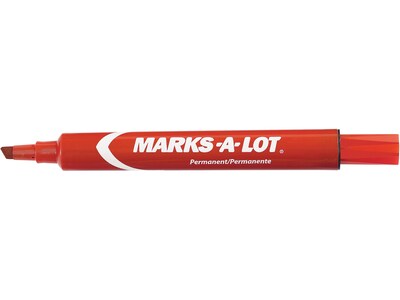 Avery Marks A Lot Tank Permanent Marker, Chisel Tip, Red (08887)