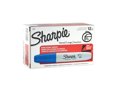 Sharpie King Size Permanent Marker Chisel Tip Red Dozen