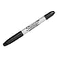 Sharpie Permanent Markers, Twin Tip, Black, 12/Pack (32001)