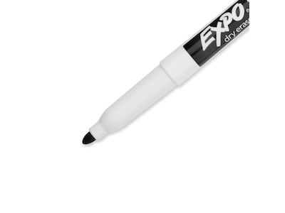 Expo Dry Erase Markers, Fine Tip, Black, 12/Pack (86001)