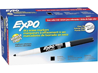 Expo 80004 Green Low-Odor Chisel Tip Dry Erase Marker - 12/Pack