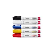 Sharpie Oil-Based Paint Markers, Medium Tip, Assorted, 5/Pack (34971PP)