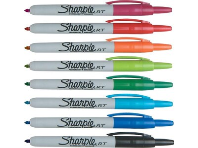 Sharpie Permanent Markers, Fine Tip, Assorted Colors, 8/Pack