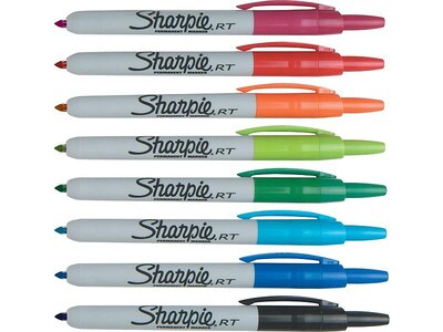 Sharpie Retractable Fine Point Permanent Marker Set, 12 Assorted Colors