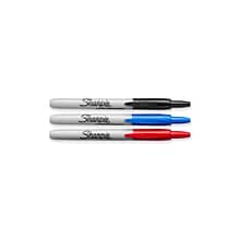 Sharpie Retractable Permanent Markers, Fine Tip, Assorted, 3/Pack (32726)