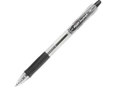 Pilot EasyTouch Retractable Ballpoint Pens, Medium Point, Black Ink, Dozen (32220)