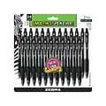 Zebra Z-Grip Retractable Ballpoint Pen, Medium Point, 1.0mm, Black Ink, 24 Pack (12221)