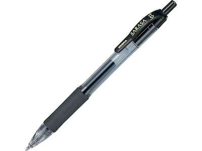 Zebra Sarasa Dry X20 Retractable Gel Pen, Bold Point, 1.0mm, Black Ink, Dozen (46610)