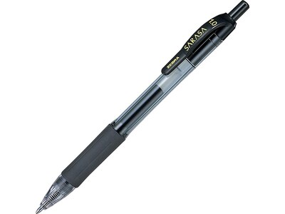 Zebra Sarasa Dry X20 Retractable Gel Pen, Bold Point, 1.0mm, Black Ink, Dozen (46610)