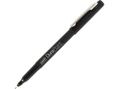 Staples DuraPoint Permanent Markers, Extra Fine Felt Tip, Black Ink, 5/Pack (20198)