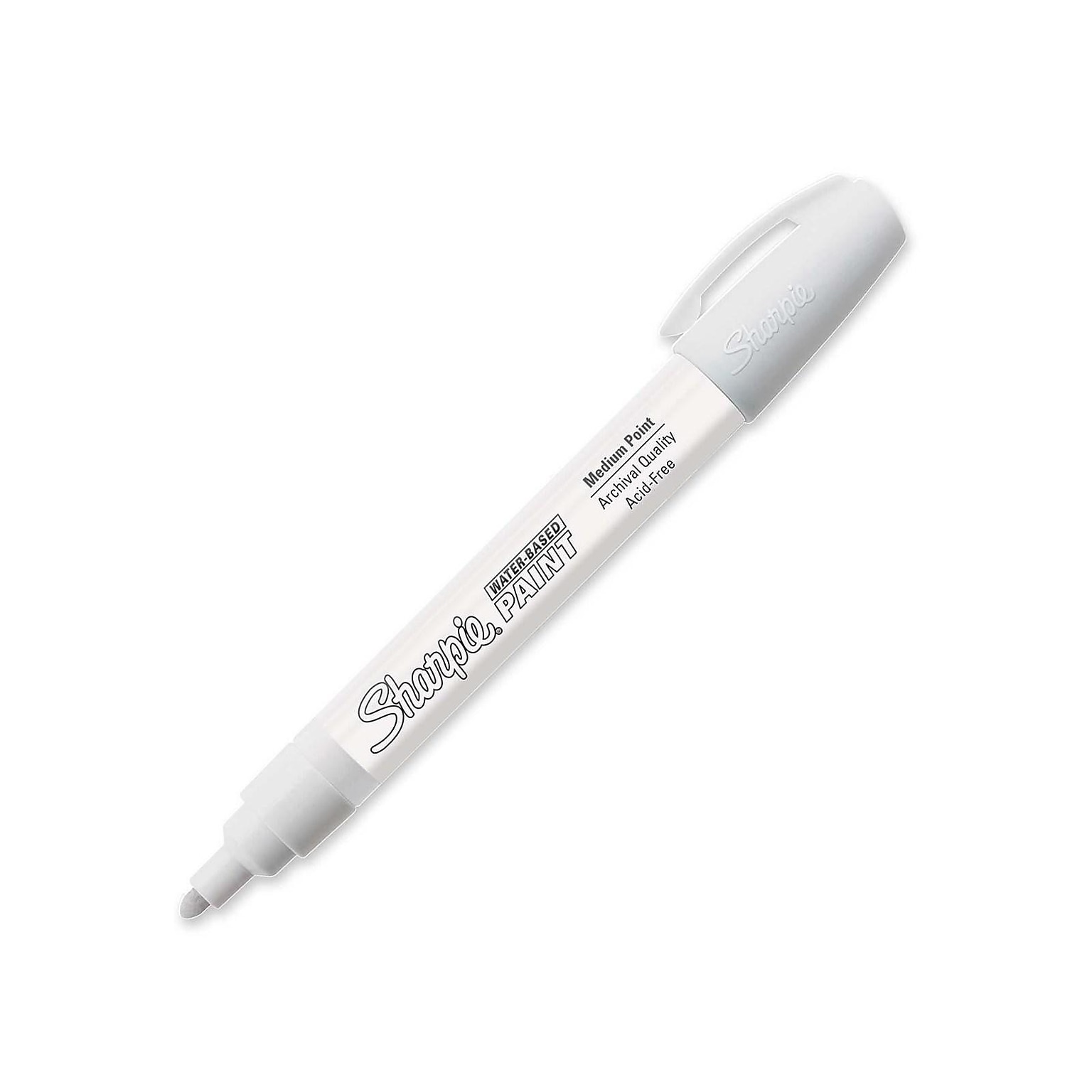 Sharpie Water-Based Paint Marker, Medium Tip, White (37206)