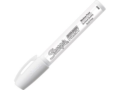 Sharpie Oil-Based Paint Marker, Medium Point, White Ink, Pack of 3 