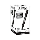 Berol Permanent Markers, Chisel Tip, Black, 12/Pack (64291)