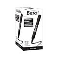Berol Permanent Markers, Chisel Tip, Black, 12/Pack (64291)