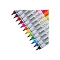 Sharpie Permanent Markers, Brush Tip, Assorted, 12/Pack (1810704)