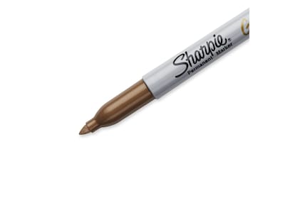 Sharpie Permanent Markers, Fine Tip, Gold Metallic, 12/Pack (1823887)