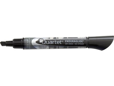 Quartet EnduraGlide Dry Erase Markers, Chisel Tip, Black, 12/Pack (5001-2M)