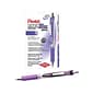 Pentel EnerGel RTX Retractable Gel Pens, Medium Point, Purple Ink, Dozen (BL77-V)